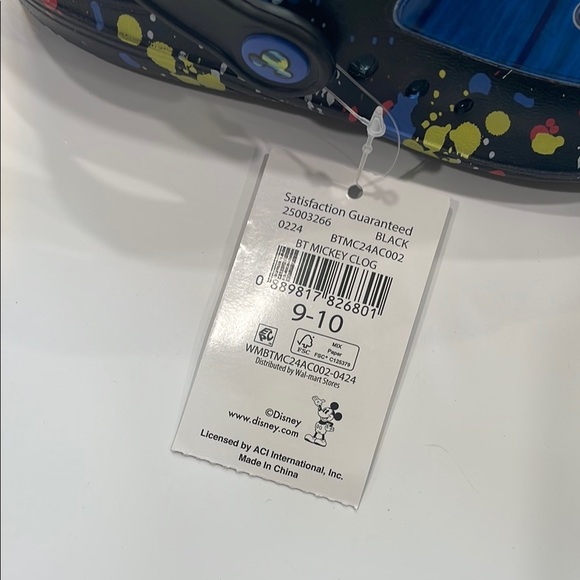 Disney Blue and Black Slippers with Character Design - Picture 4 of 4